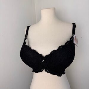 Women’s Smart & Sexy Black Lace Underwire Bra Size 40D NWT